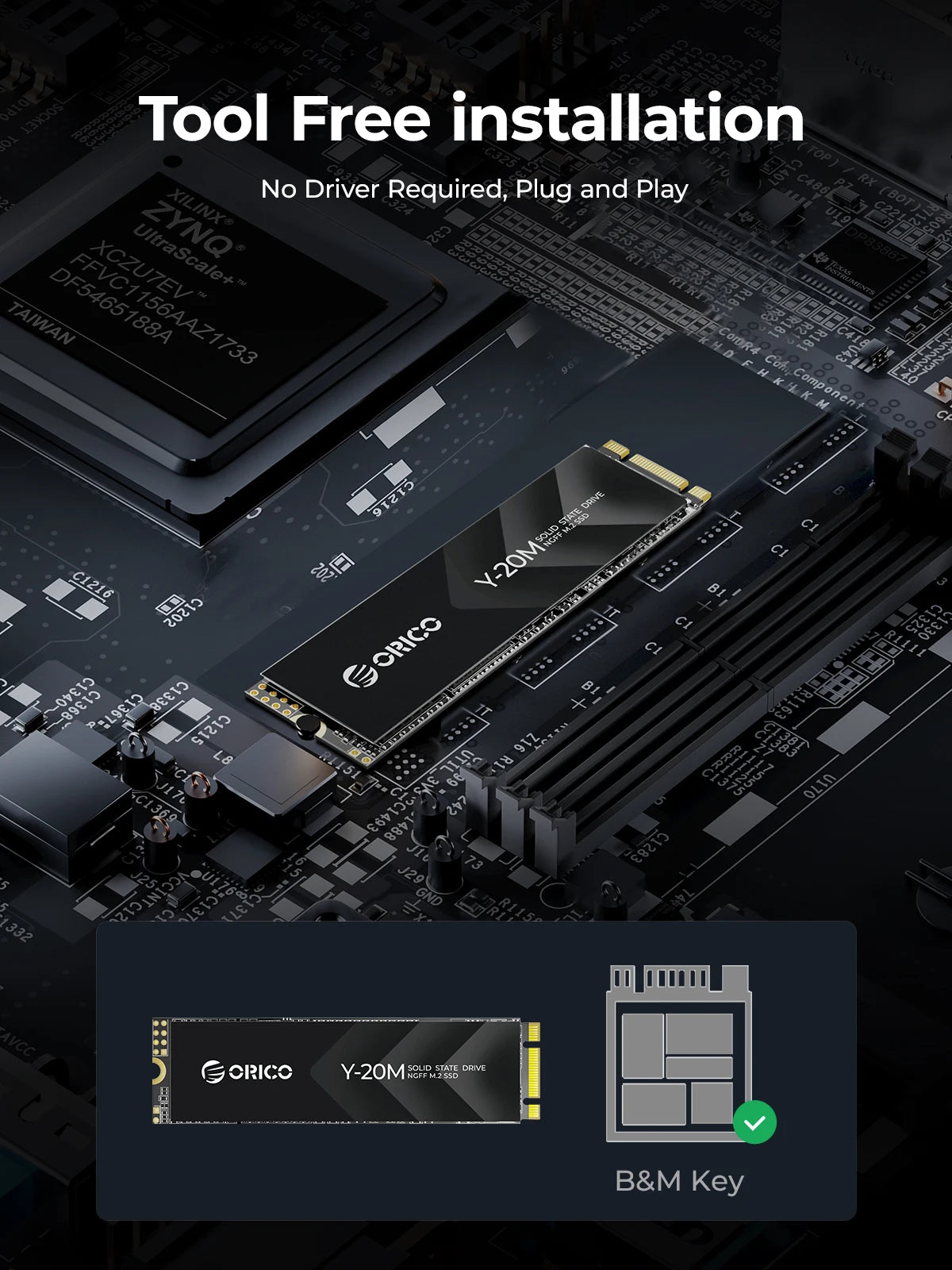 Portable 2TB M.2 NGFF SSD for Laptop Desktop