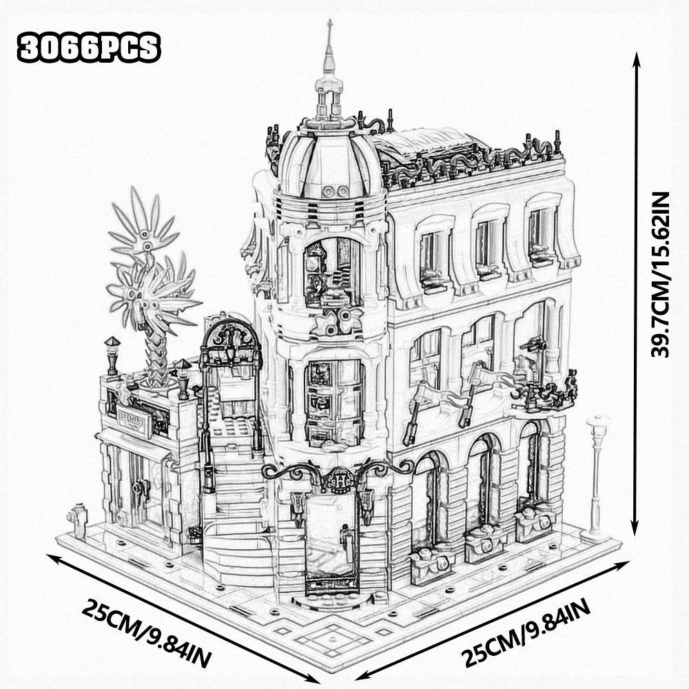 Boutique Hotel Building Blocks Modular City Street Set