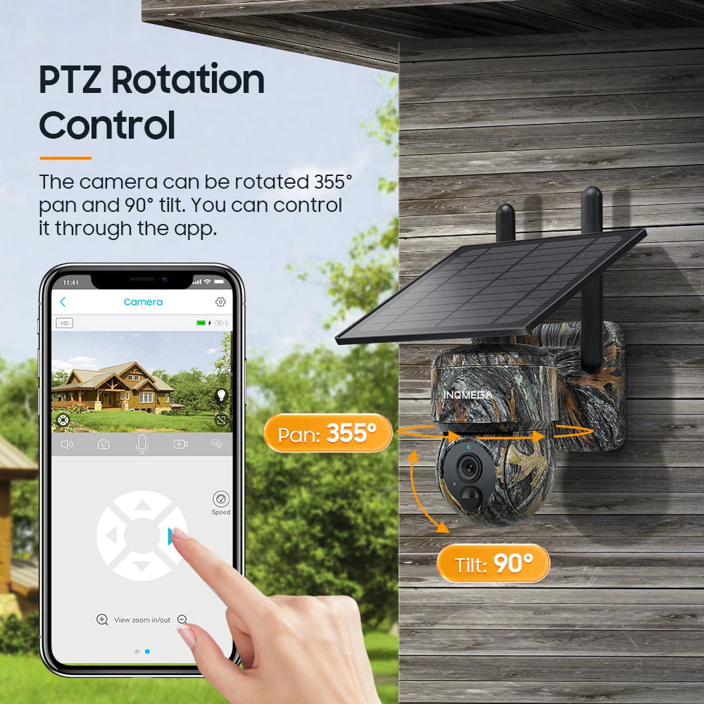 5MP Solar Security Camera WiFi Outdoor PIR Night Vision