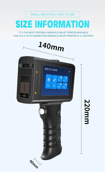 Portable Handheld Inkjet Printer with 2 Black Inks