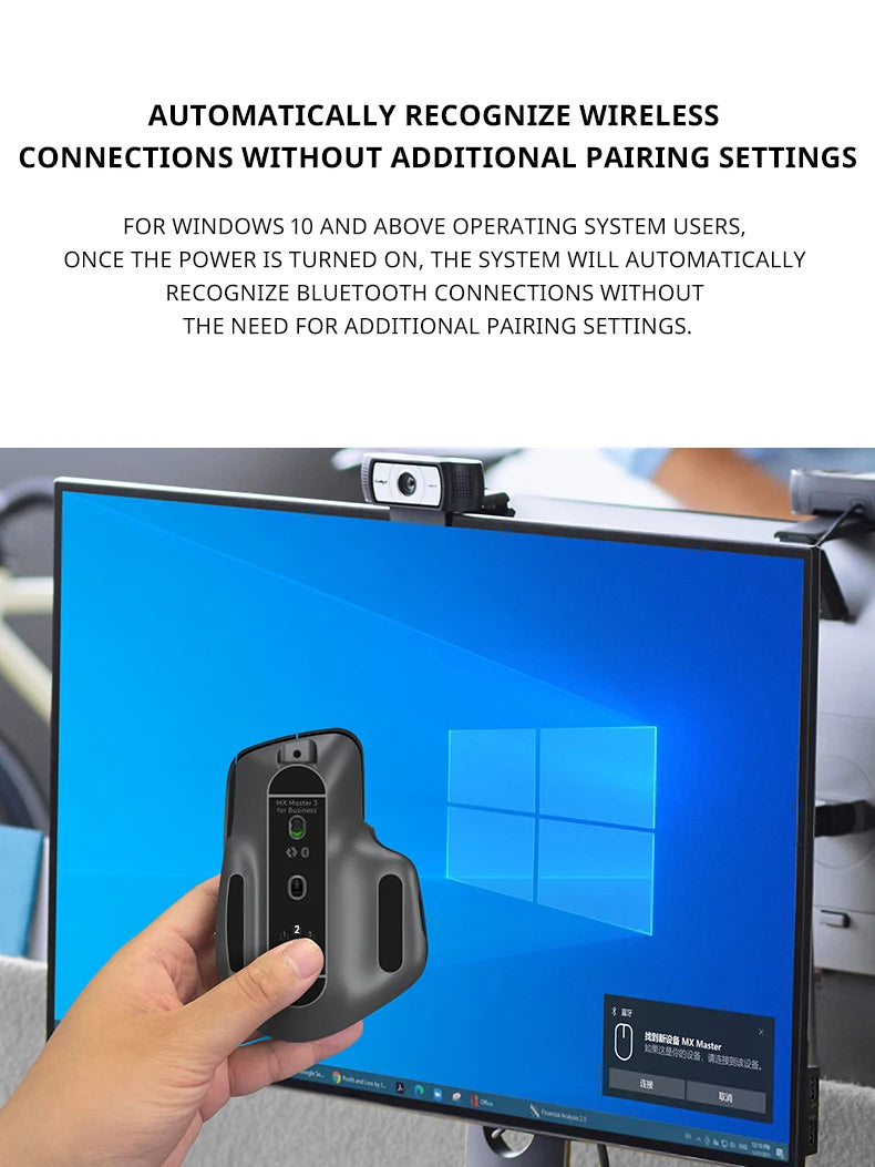 Ergonomic Wireless Mouse 8K DPI Long Battery Life
