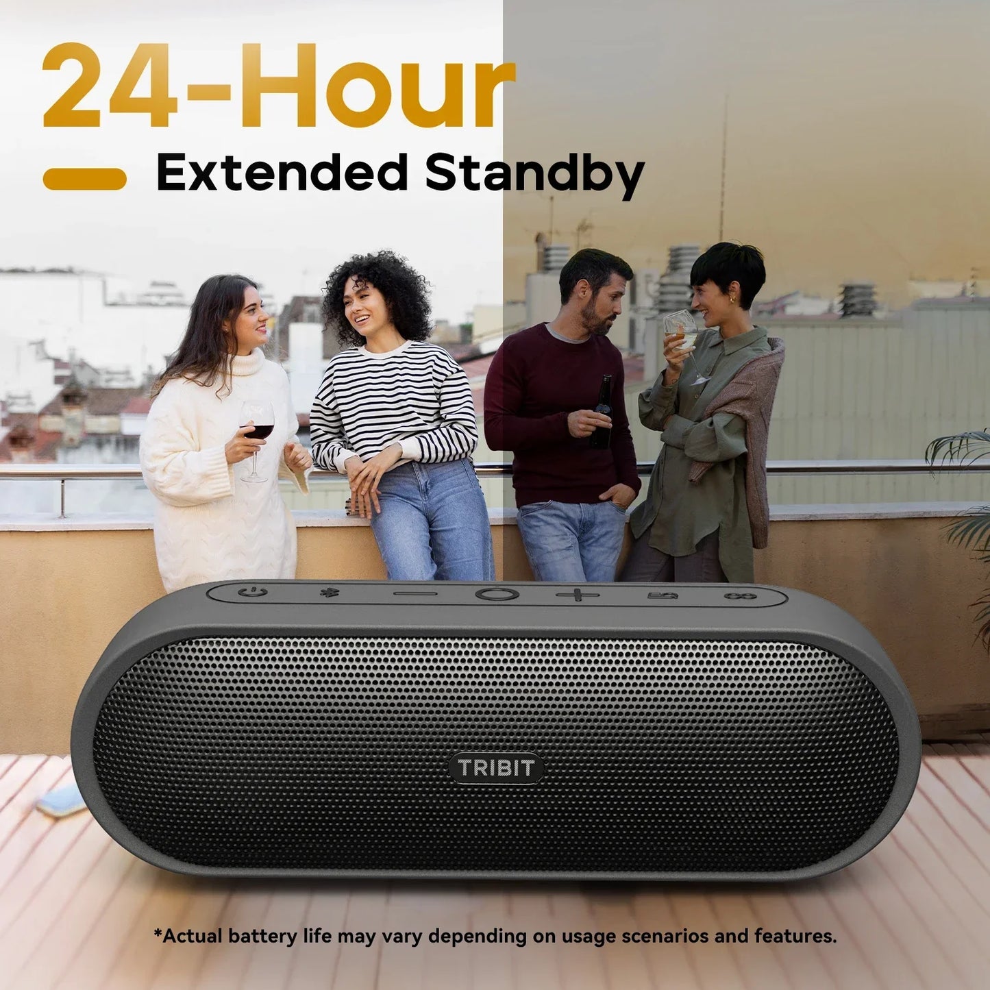 Portable Bluetooth Speaker 30W Waterproof Wireless with 24Hr Playtime
