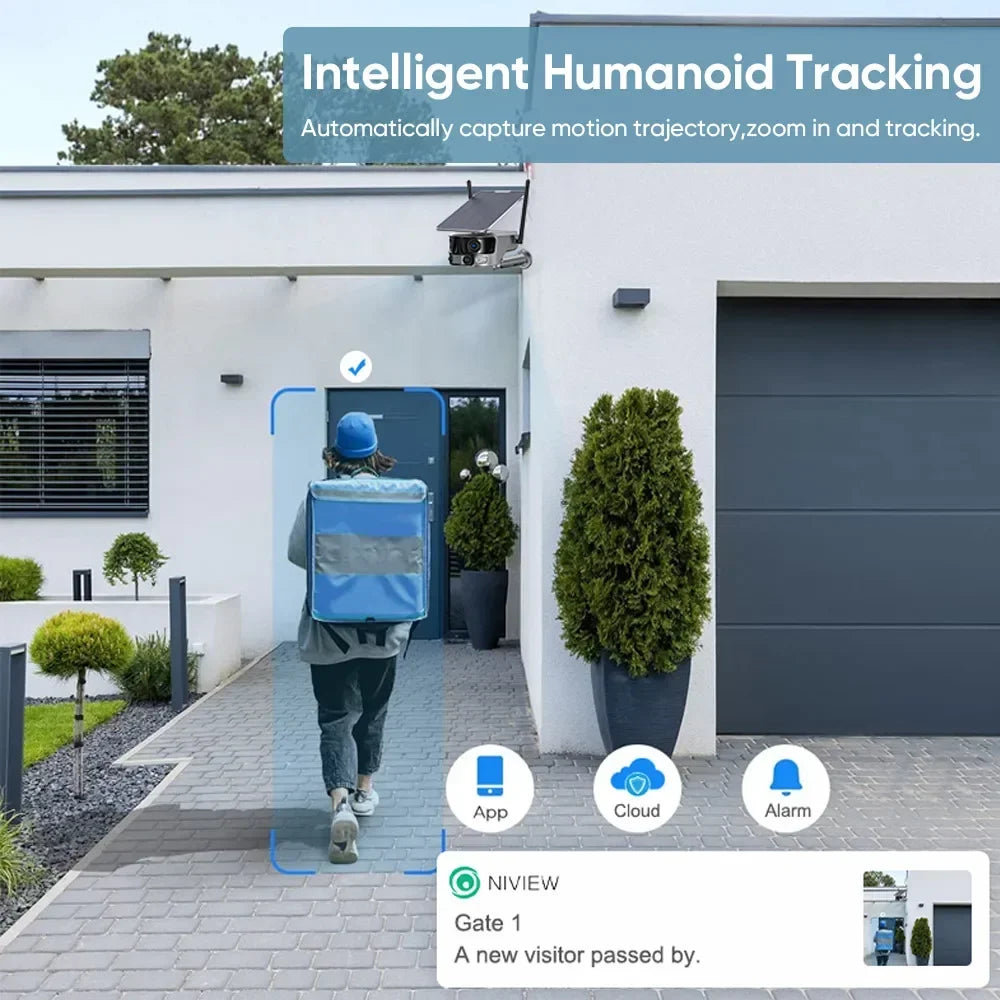 4K Smart WiFi Camera 128GB Outdoor PIR Detection