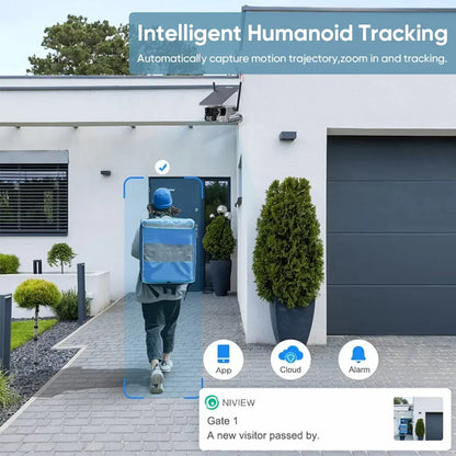 4K Smart WiFi Camera 128GB Outdoor PIR Detection