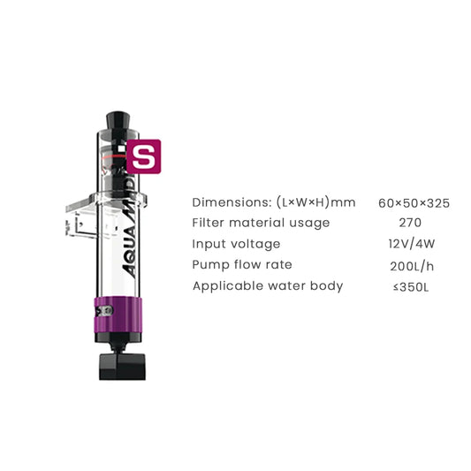 Multi Media Aquarium Filter Reactor S for Coral Reef Tanks