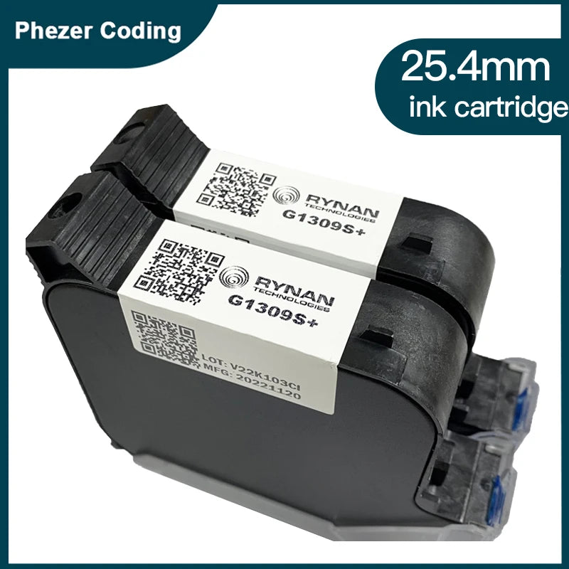 5-Pack 25.4mm Ink Cartridges Quick Dry High Adhesion