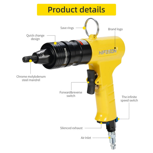 Professional Pneumatic Rivet Tool for Threaded Inserts