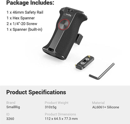 Adjustable Left Side Camera Grip with NATO Rail