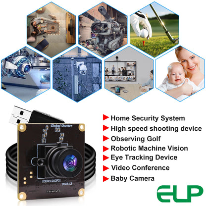 1080p High-Speed USB Webcam 90fps Global Shutter Camera