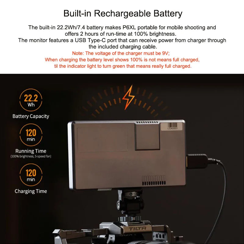 6 Inch 4K Camera Field Monitor 1200nit High Brightness