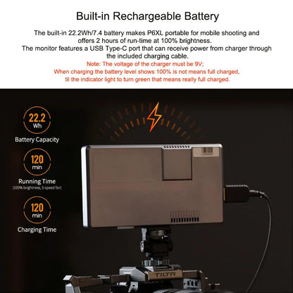 6 Inch 4K Camera Field Monitor 1200nit High Brightness