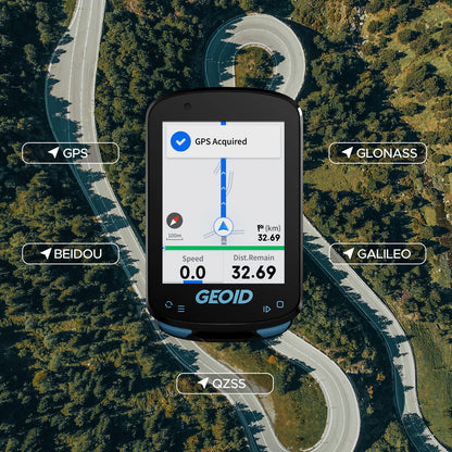 GPS Bike Computer Set with Navigation Color Screen and WiFi