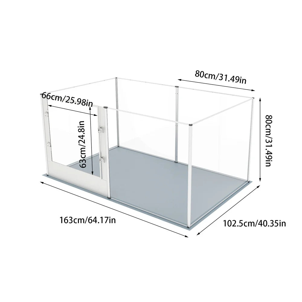 Indoor Dog Enclosure 163x102.5x80cm Acrylic Fence