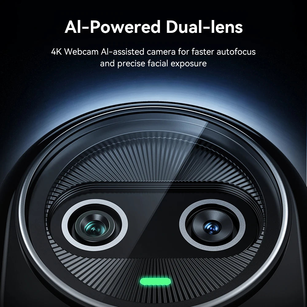 USB 4K Webcam Piko Green with Built-in Microphones
