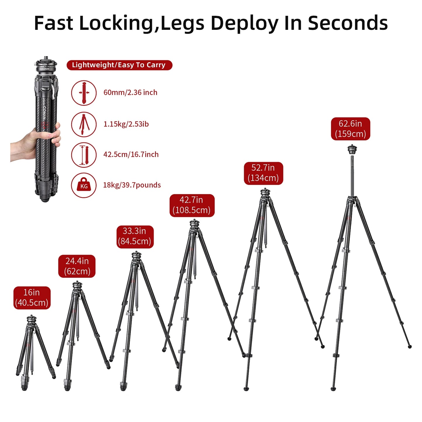 Zero F38 Compact Tripod with Quick Release Plate for DSLR