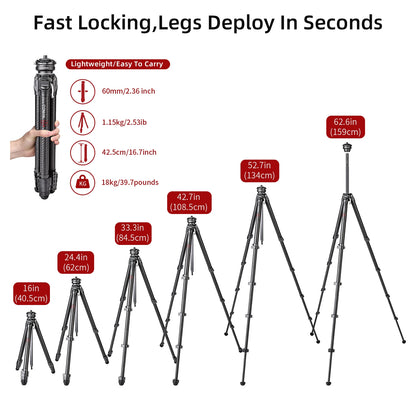 Zero F38 Compact Tripod with Quick Release Plate for DSLR