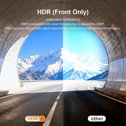 4K Dash Cam WiFi GPS Voice Control Front Camera