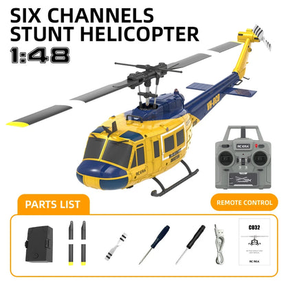 Yellow Brushless RC Helicopter with 6-Axis Gyro and Optical Flow