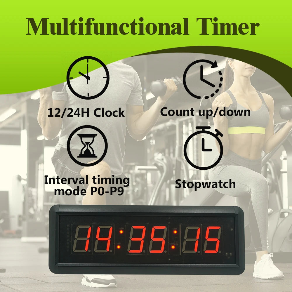 Sports Timer Stopwatch with 2 Large Buttons and LED Display