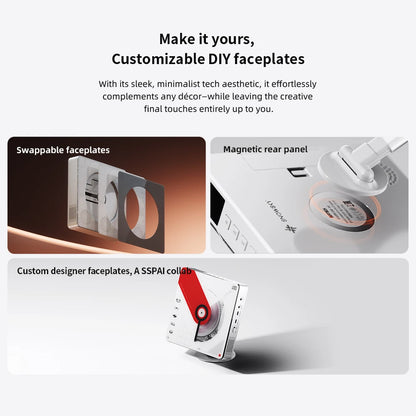 Portable CD Player with Bluetooth Speaker & FM Radio