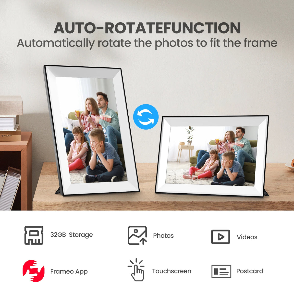 10.1 Inch HD WiFi Digital Photo Frame 32GB Memory