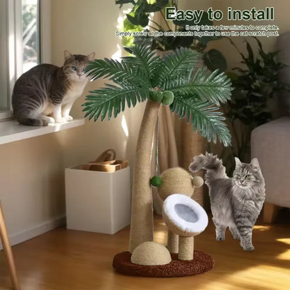 Interactive Cat Tree Pole for Small Medium Cats