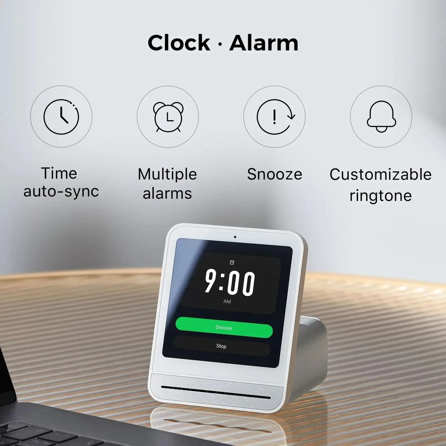 Smart Air Quality Monitor with CO2 and PM2.5 Sensor Black