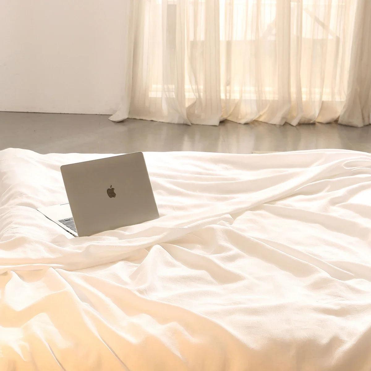 Bleach King Size Linen Sheet Set 4 Piece Deep Pocket