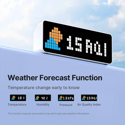 Smart Pixel Clock with Weather Display and Notifications