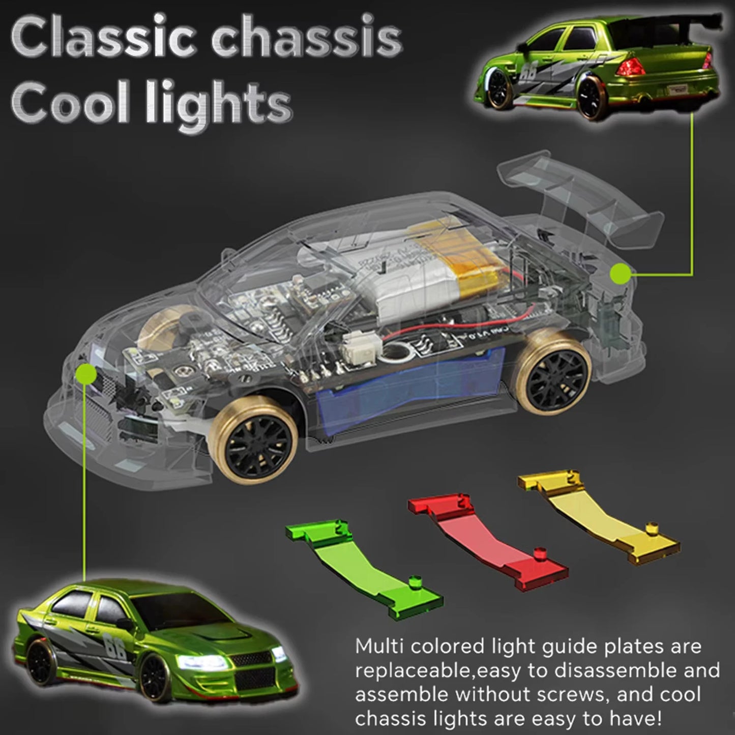 1:76 Mini Drift RC Car with Gyro RTR Remote Control