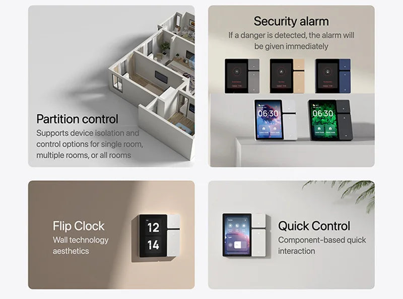 Black Smart Touch Control Panel for Home Automation