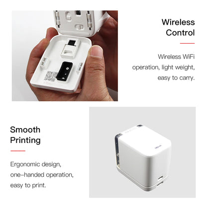 Handheld Inkjet Printer Portable Wireless Black Ink Printer