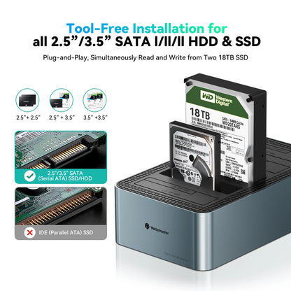 5-Bay External HDD Enclosure Dock with High-Speed Backup