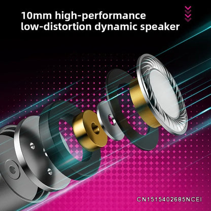 HiFi Wired Earphones 10mm Dynamic Driver Detachable Cable