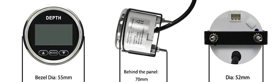 BS Digital Depth Gauge with Transducer for Yachts