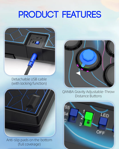 Sapphire S1 Leverless Arcade Fight Controller for PC PS4 PS5