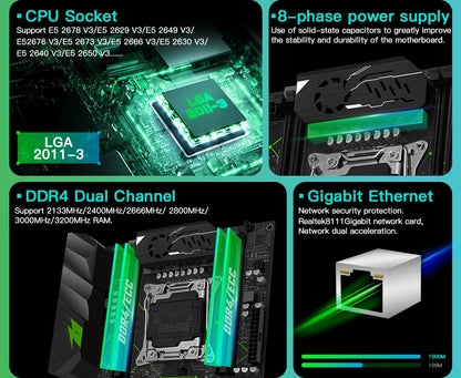 X99 ATX Motherboard for LGA2011-3 CPUs with DDR4 Support