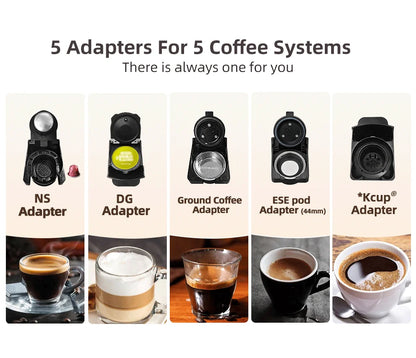 Multi-Pod Espresso Machine Hot and Cold White