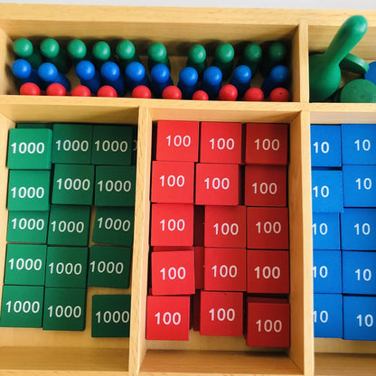 Montessori Maths Stamp Game for Multiplication & Division