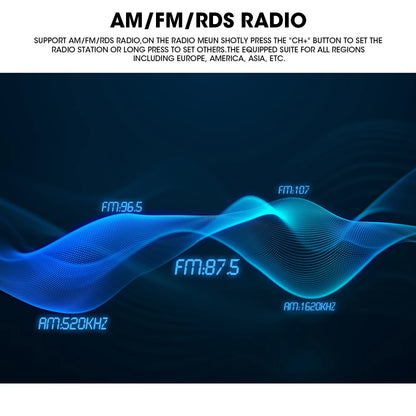 50RV Black Waterproof Marine FM/AM Radio for Outdoor Audio