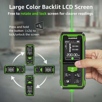 Dual Green Laser Rangefinder 200m High Accuracy LCD Display