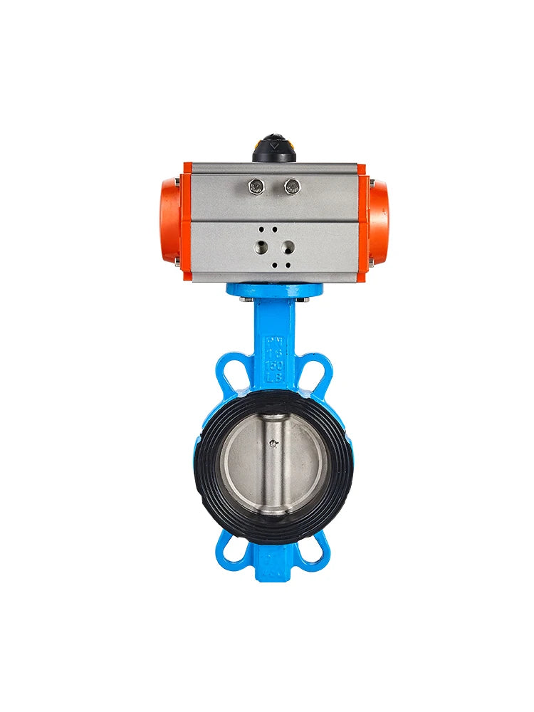 DN65 Stainless Steel Pneumatic Wafer Butterfly Valve