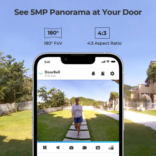 2K Smart Video Doorbell with Chime and Motion Alerts