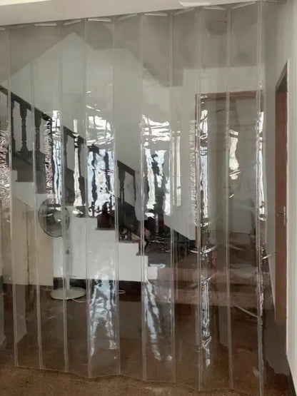 PVC Sliding Door Curtain Transparent 100x210cm Windproof