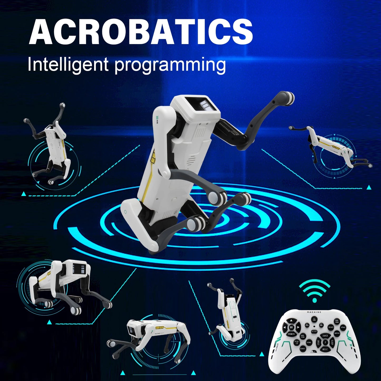 Smart Interactive Robot Dog Toy with Remote and App Control