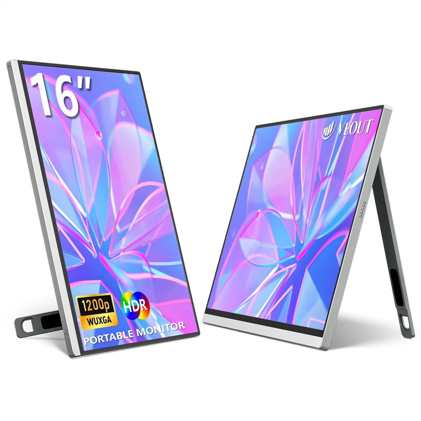 16" 60Hz IPS External Monitor for Laptop Grey