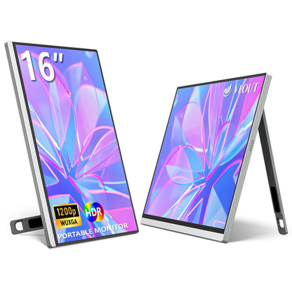 16" 60Hz IPS External Monitor for Laptop Grey