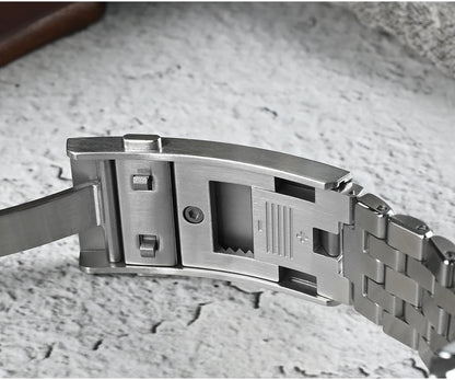 40mm Black Enamel Diver Watch Automatic Mechanical