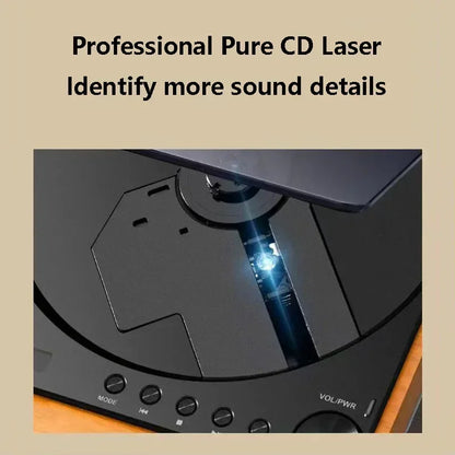 Vintage Style CD Player with USB & Bluetooth 5.1