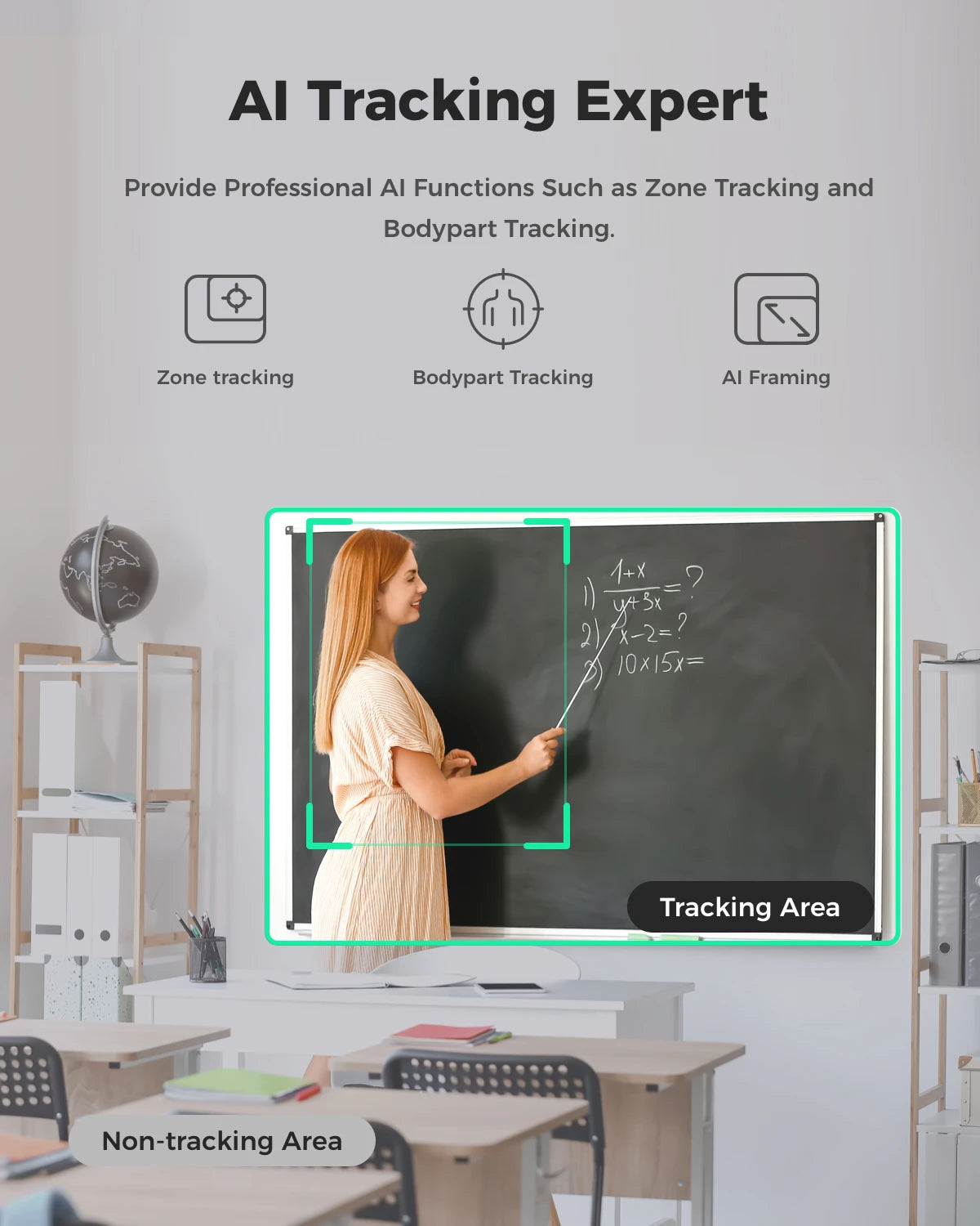 Smart 1080p Webcam with AI Gesture Control